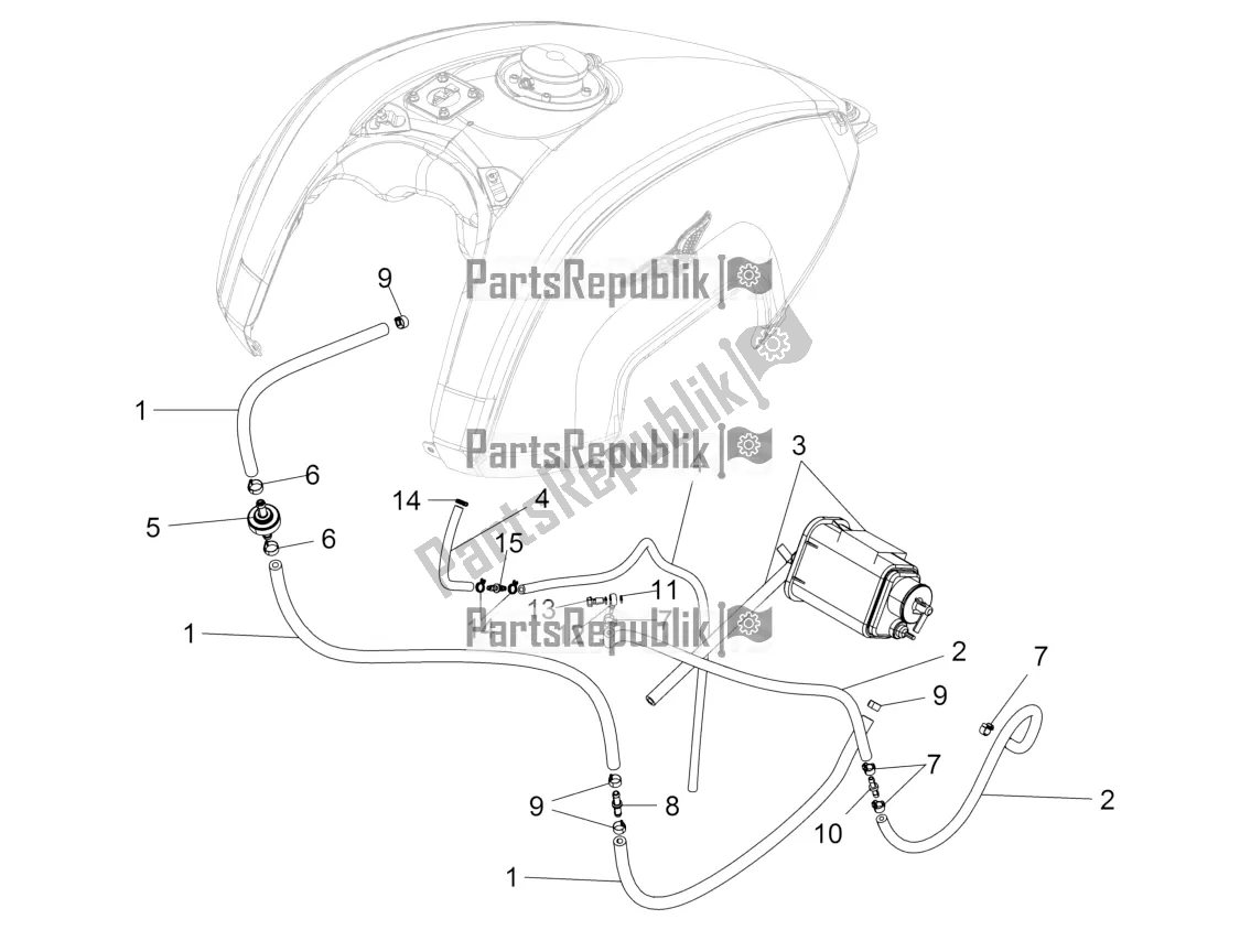 Todas las partes para Sistema De Recuperación De Vapor De Combustible de Moto-Guzzi Eldorado 1400 ABS 2018