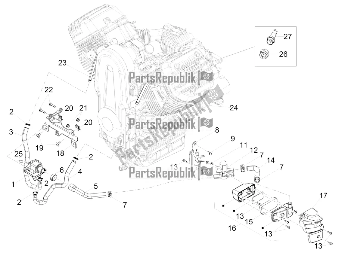 Toutes les pièces pour le Air Secondaire du Moto-Guzzi Eldorado 1400 ABS 2018