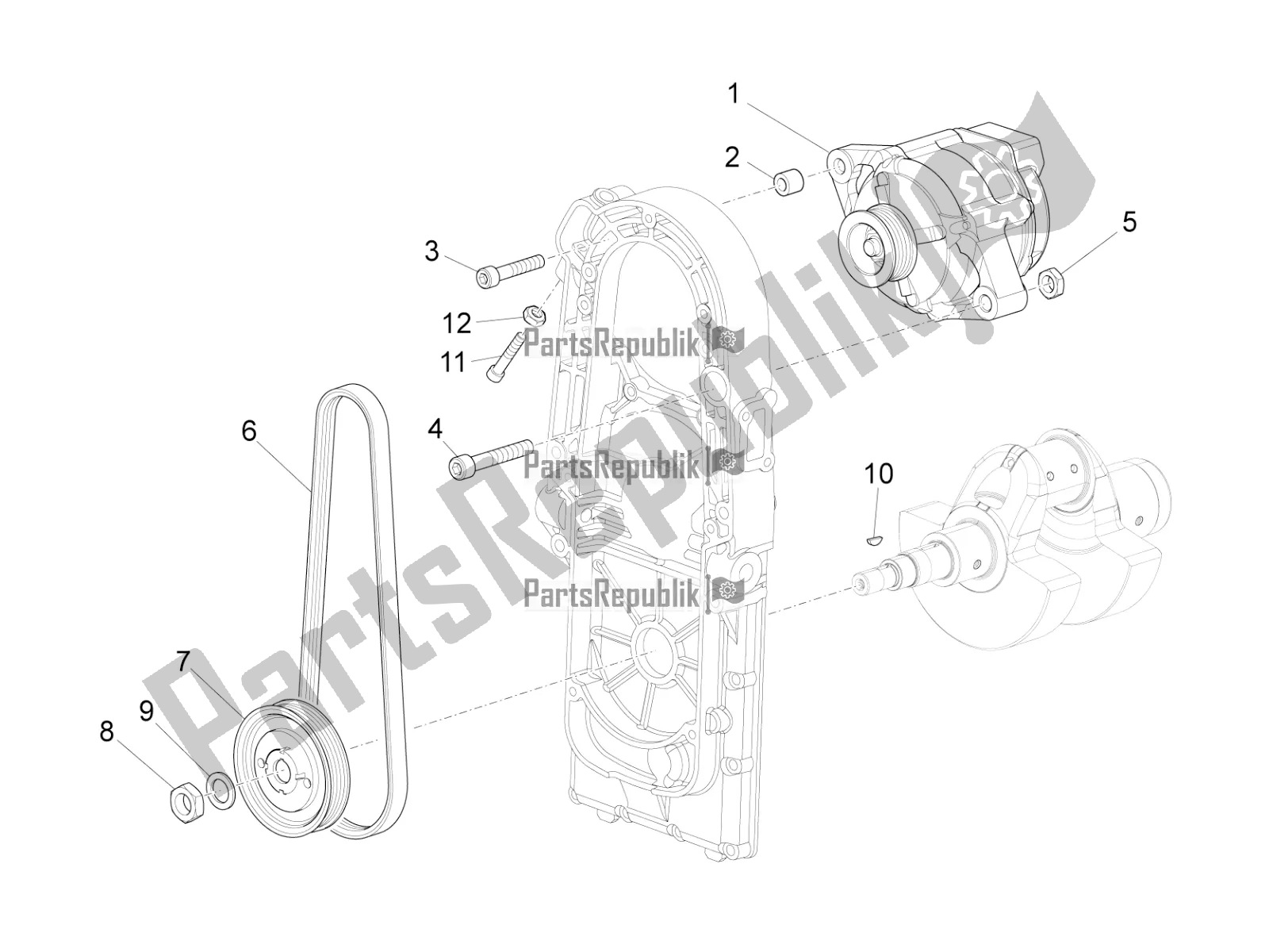 Tutte le parti per il Cdi Magneto Assy / Unità Di Accensione del Moto-Guzzi Eldorado 1400 ABS 2019