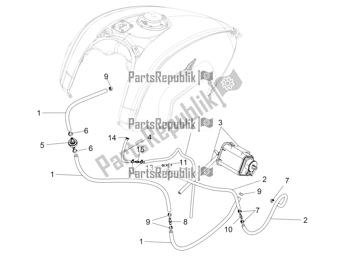 Toutes les pièces pour le Système De Récupération De Vapeur De Carburant du Moto-Guzzi Eldorado 1400 ABS 2019