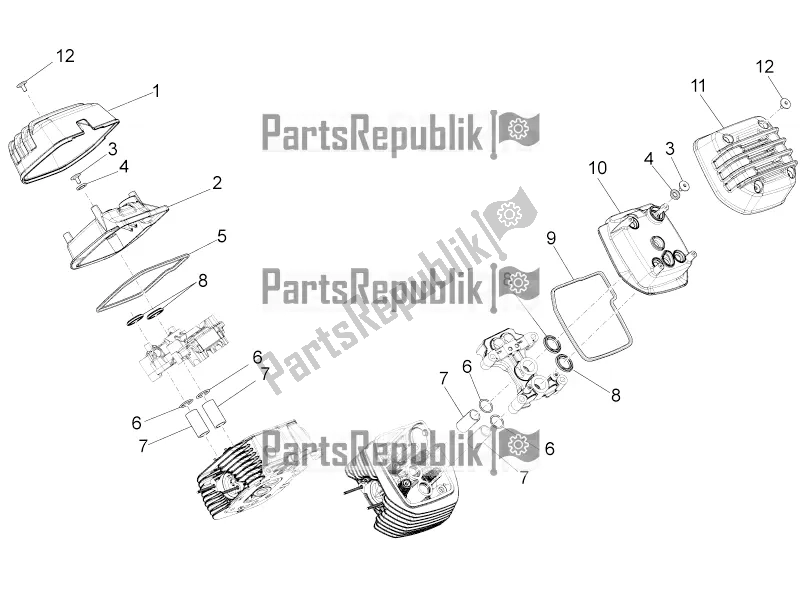 All parts for the Head Cover of the Moto-Guzzi Eldorado 1400 ABS 2019