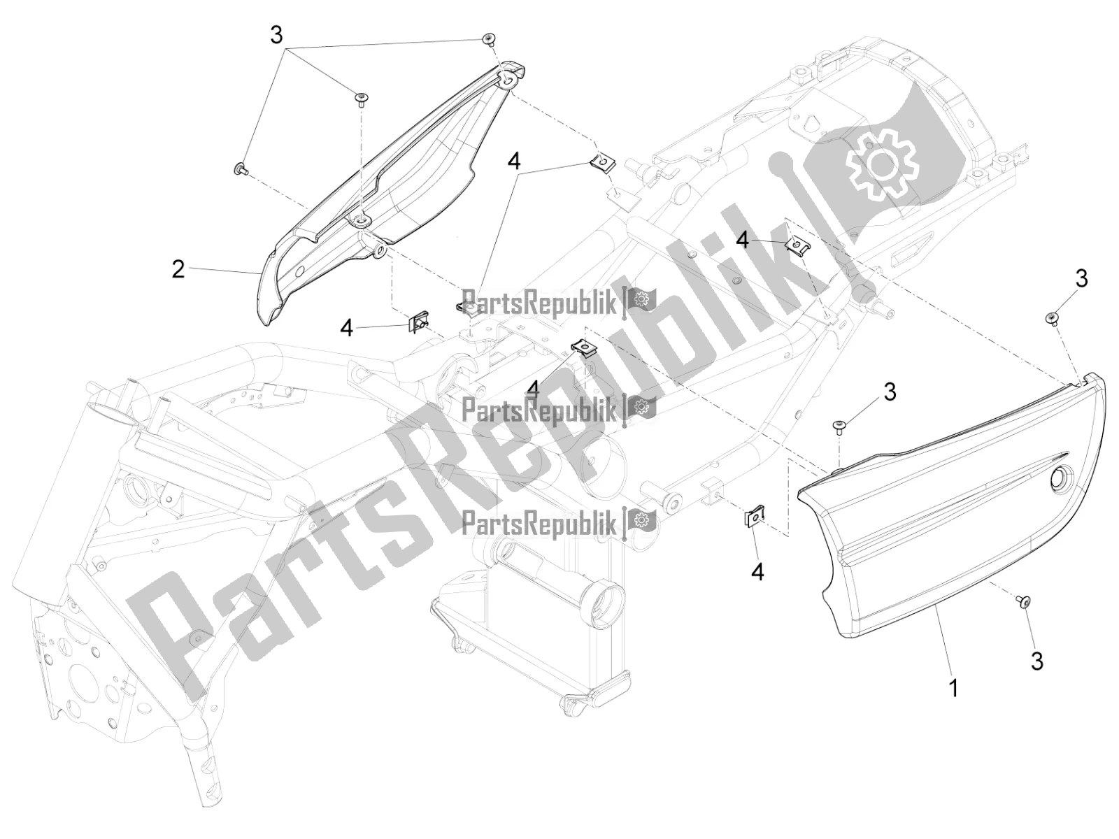 Todas las partes para Cuerpo Central de Moto-Guzzi Eldorado 1400 ABS 2020