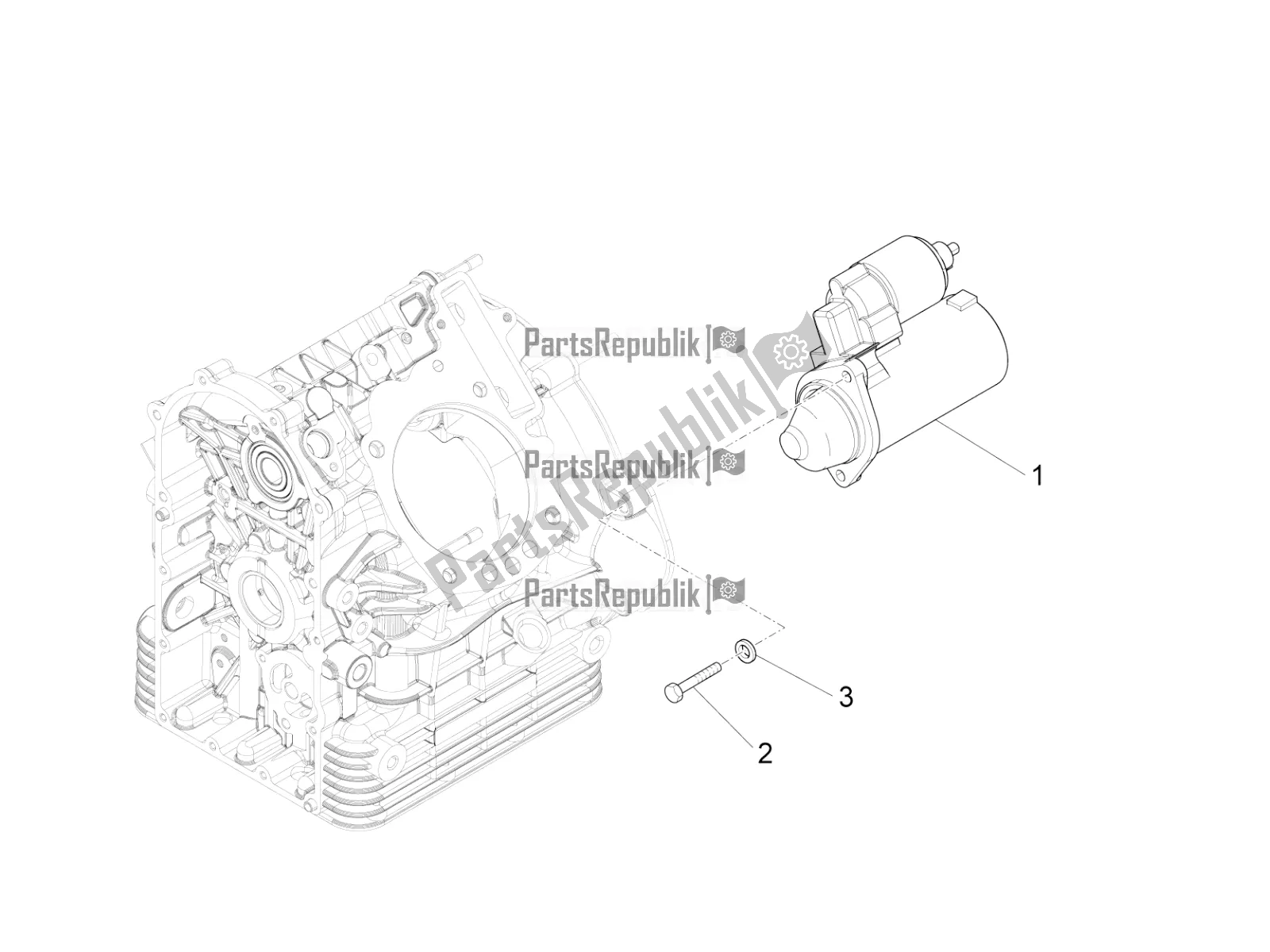 All parts for the Starter / Electric Starter of the Moto-Guzzi Eldorado 1400 ABS 2020