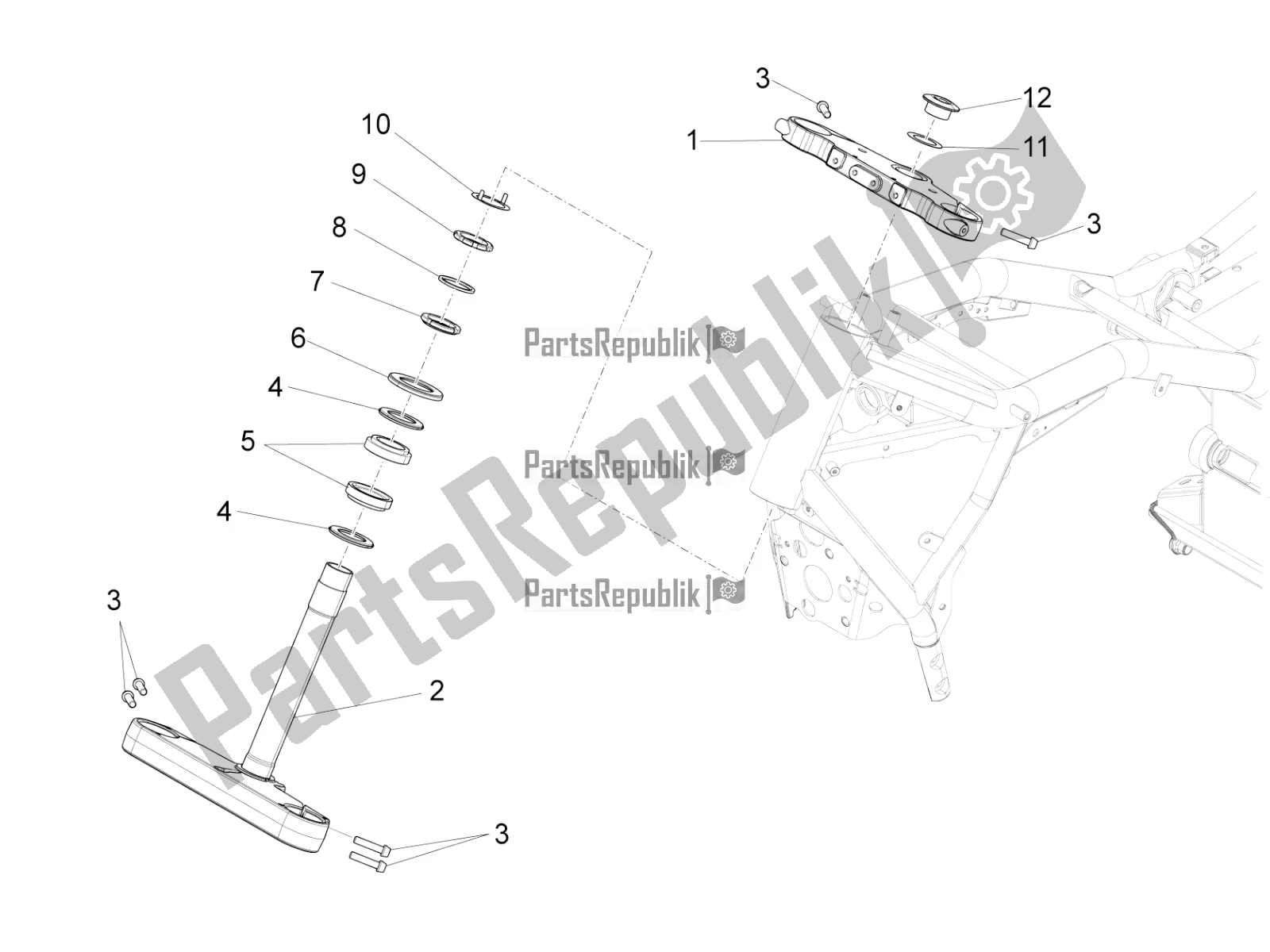 Todas las partes para Direccion de Moto-Guzzi Eldorado 1400 ABS 2020