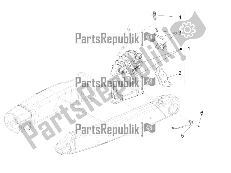 Toutes les pièces pour le étrier De Frein Arrière du Moto-Guzzi Eldorado 1400 ABS 2021