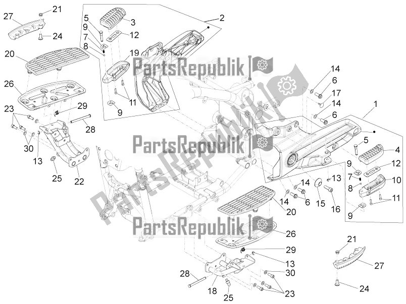 Toutes les pièces pour le Repose-pieds du Moto-Guzzi Eldorado 1400 ABS Apac 2017