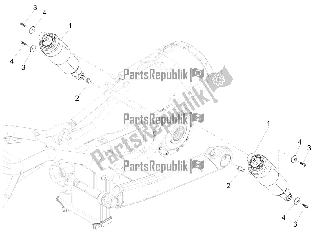 Toutes les pièces pour le Amortisseur du Moto-Guzzi Eldorado 1400 ABS Apac 2017