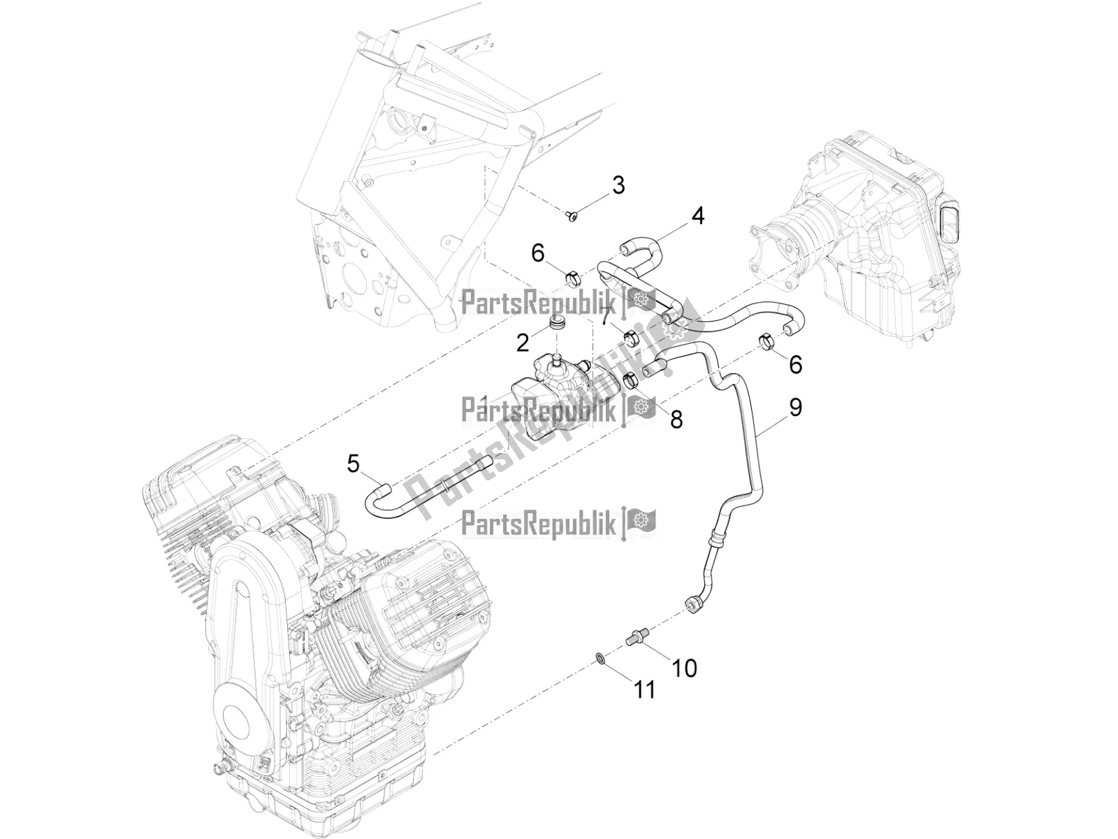 Todas las partes para Sistema De Soplado de Moto-Guzzi Eldorado 1400 ABS Apac 2018