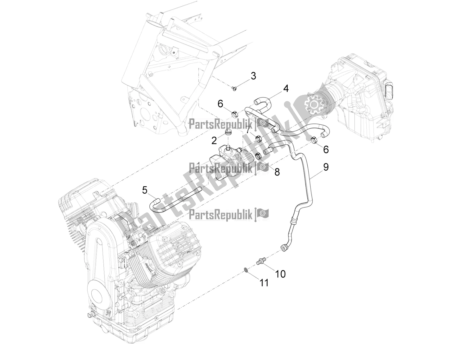 Todas las partes para Sistema De Soplado de Moto-Guzzi Eldorado 1400 ABS Apac 2019