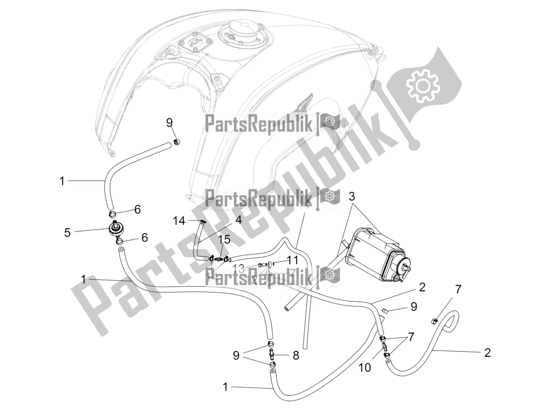 Toutes les pièces pour le Système De Récupération De Vapeur De Carburant du Moto-Guzzi Eldorado 1400 ABS Apac 2019