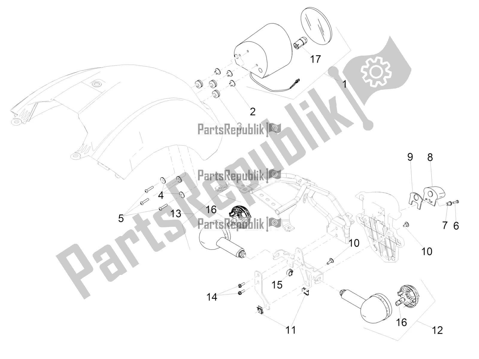 Tutte le parti per il Luci Posteriori del Moto-Guzzi Eldorado 1400 ABS Apac 2019