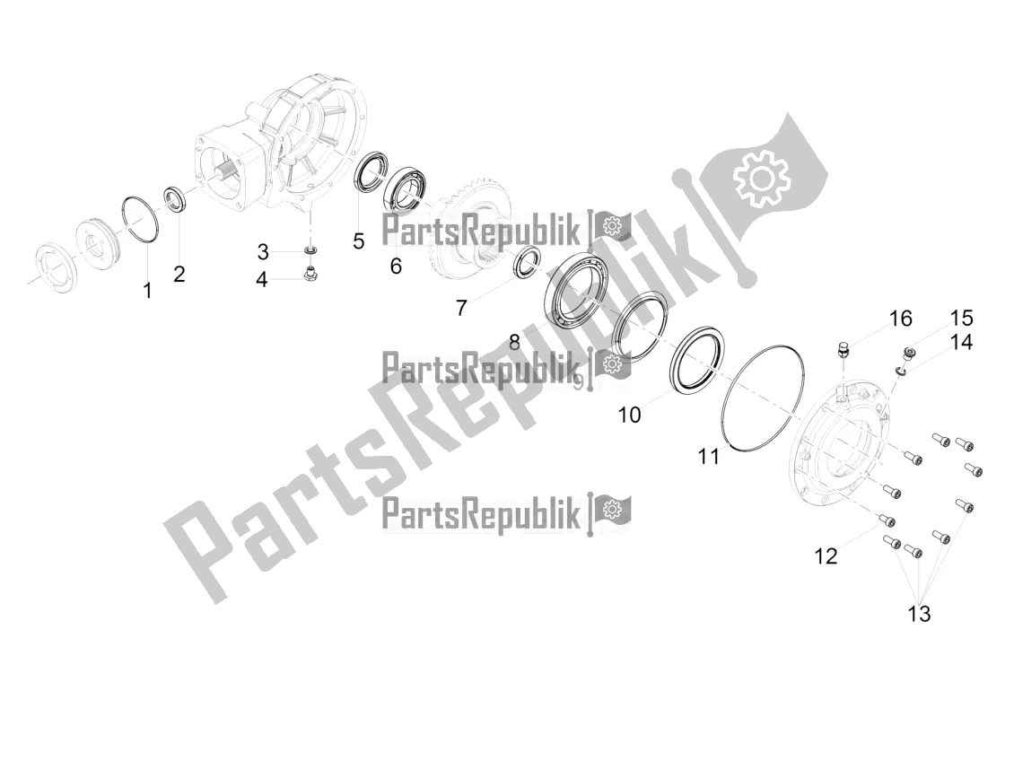 Toutes les pièces pour le Transmission Arrière / Composants du Moto-Guzzi Eldorado 1400 ABS Apac 2019