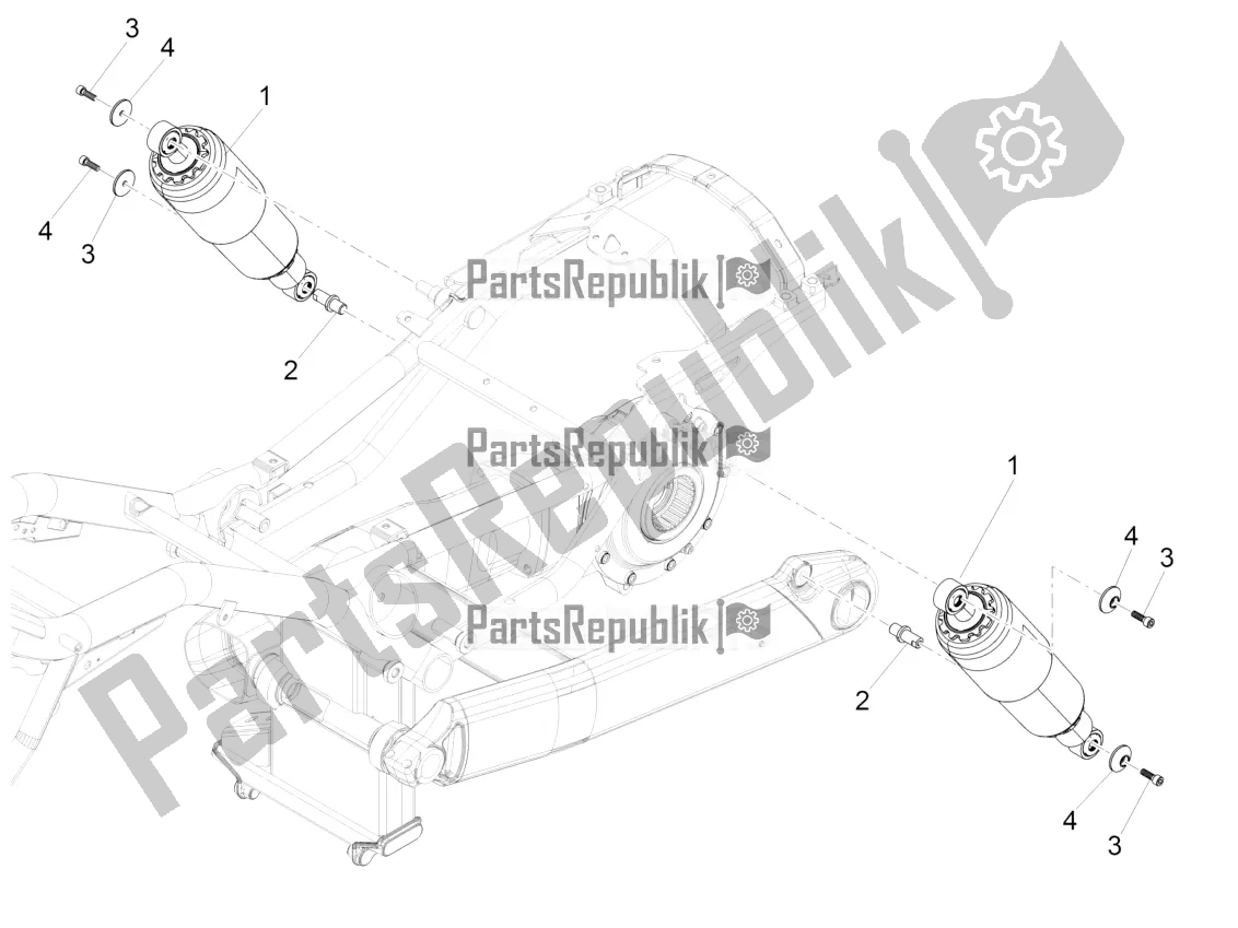 Todas las partes para Amortiguador de Moto-Guzzi Eldorado 1400 ABS Apac 2019