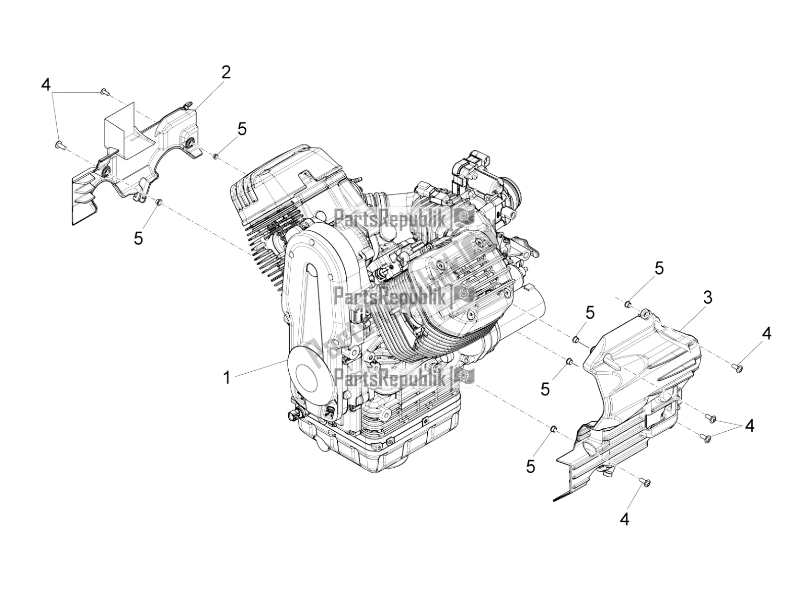 All parts for the Engine-completing Part-lever of the Moto-Guzzi Eldorado 1400 ABS Apac 2020