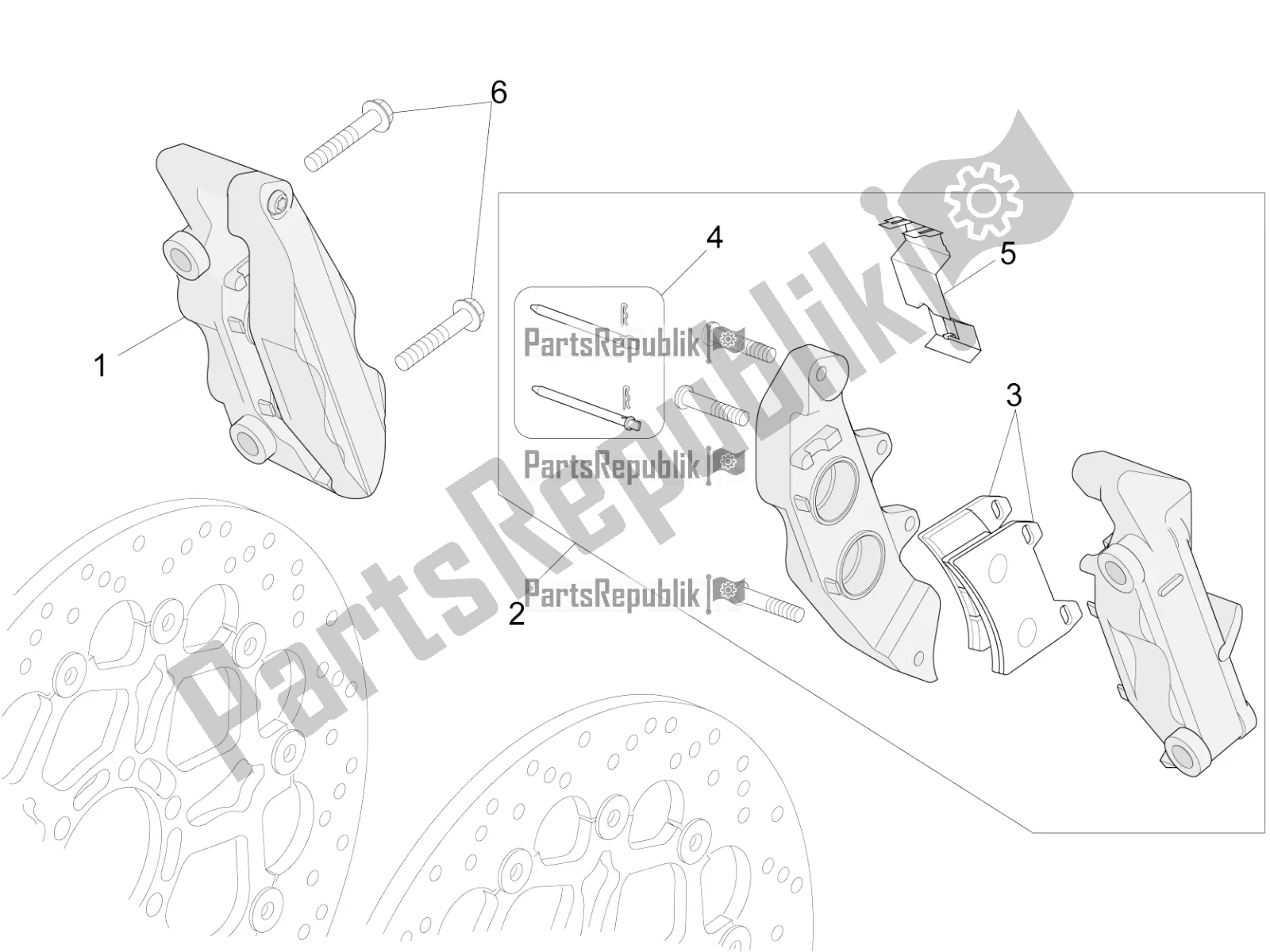 Todas las partes para Pinza De Freno Delantero de Moto-Guzzi Eldorado 1400 ABS Apac 2020