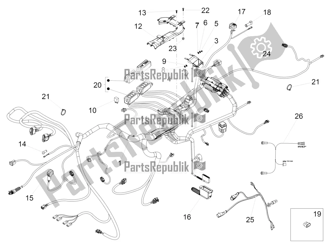 Todas las partes para Sistema Electrico Central de Moto-Guzzi Eldorado 1400 ABS Apac 2021