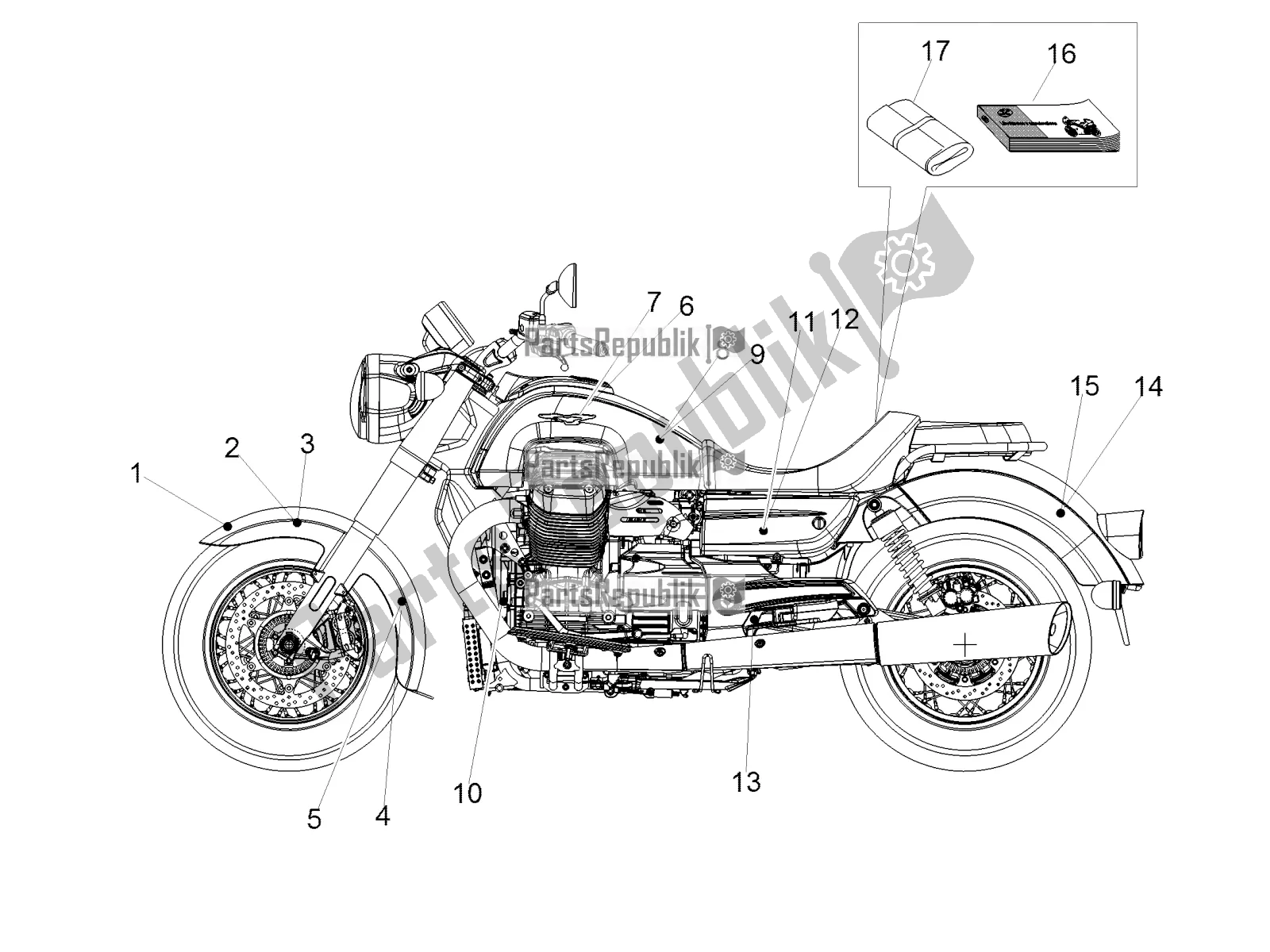 Todas las partes para Etiqueta de Moto-Guzzi Eldorado 1400 ABS Apac 2021