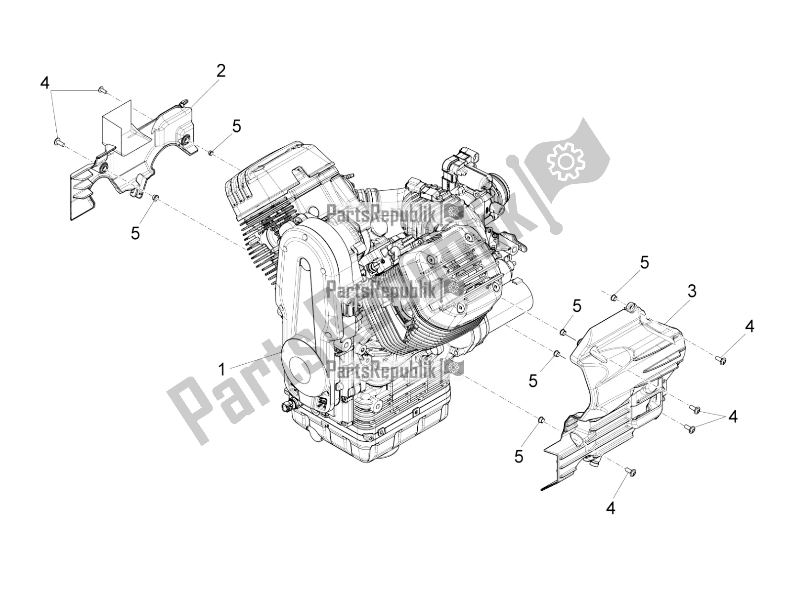 Toutes les pièces pour le Levier Partiel Pour Compléter Le Moteur du Moto-Guzzi Eldorado 1400 ABS Apac 2021