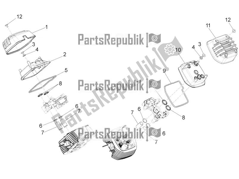 All parts for the Head Cover of the Moto-Guzzi Eldorado 1400 ABS Apac 2021