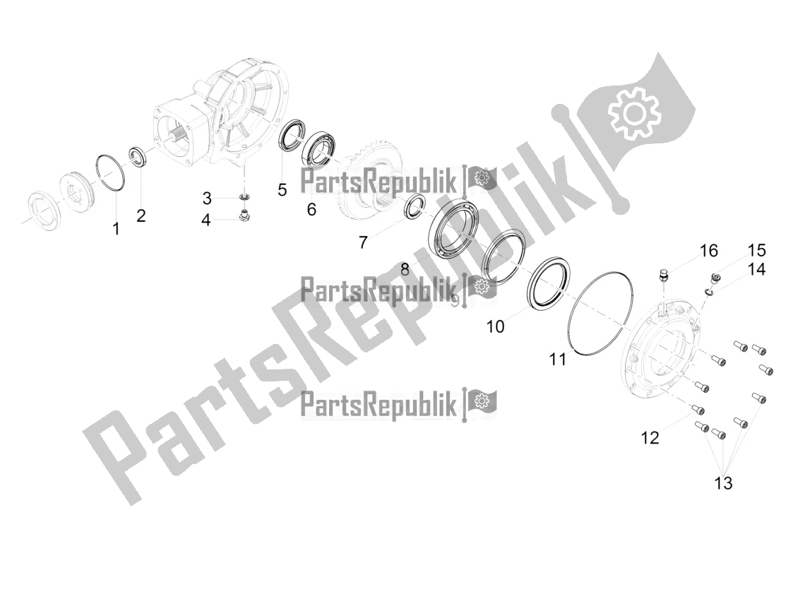 Toutes les pièces pour le Transmission Arrière / Composants du Moto-Guzzi Eldorado 1400 ABS Apac 2021