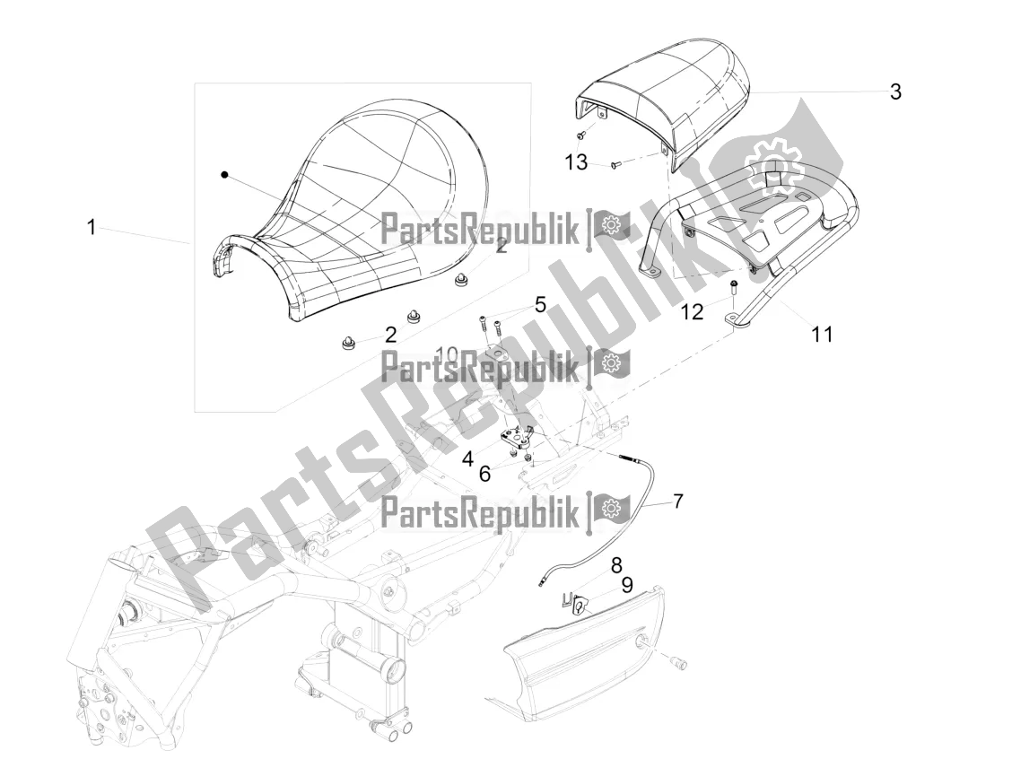 All parts for the Saddle of the Moto-Guzzi Eldorado 1400 ABS Apac 2021