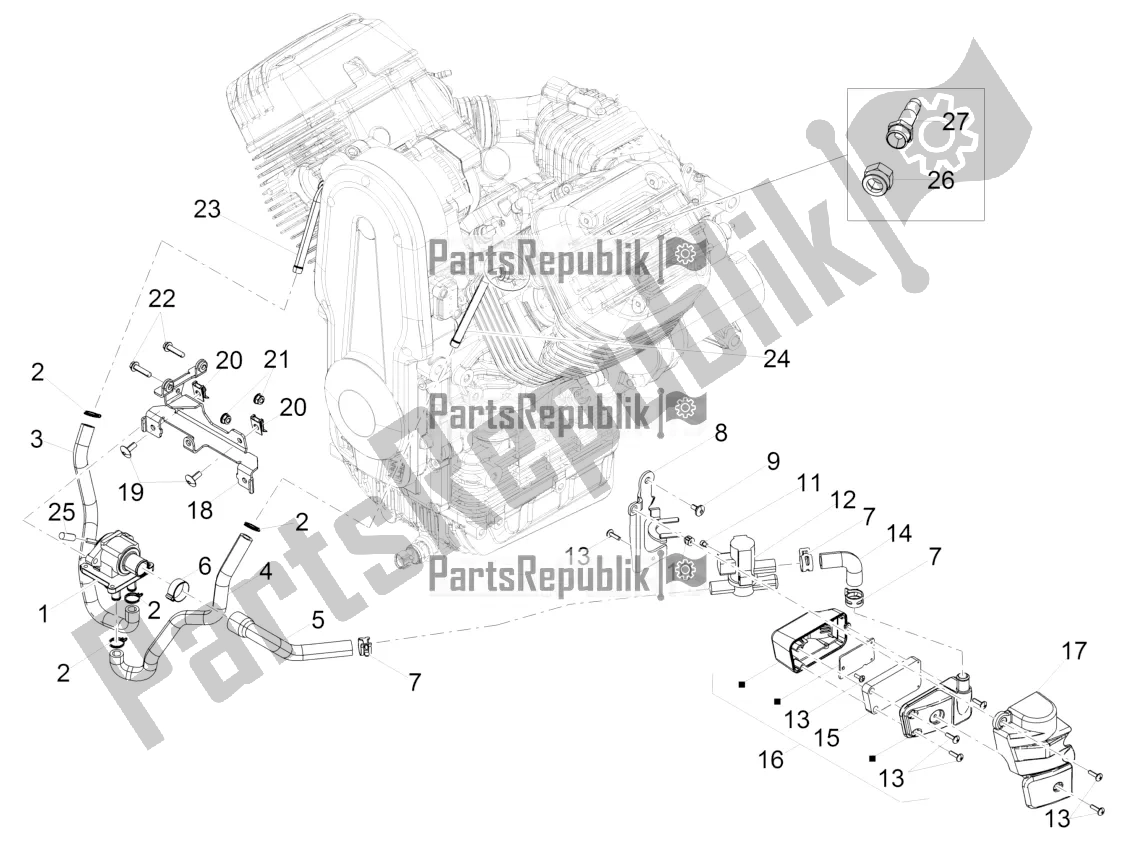 All parts for the Secondary Air of the Moto-Guzzi Eldorado 1400 ABS Apac 2021