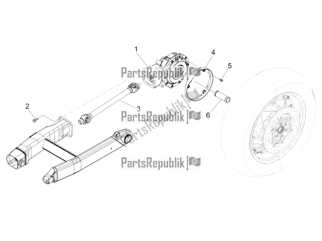 Toutes les pièces pour le Transmission Terminée du Moto-Guzzi Eldorado 1400 ABS Apac 2021