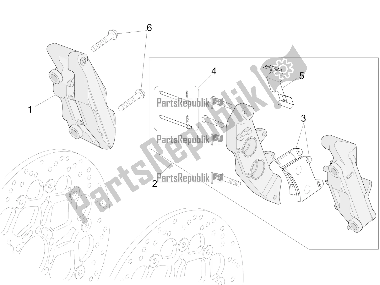 Alle onderdelen voor de Remklauw Voor van de Moto-Guzzi Eldorado 1400 ABS USA 2016