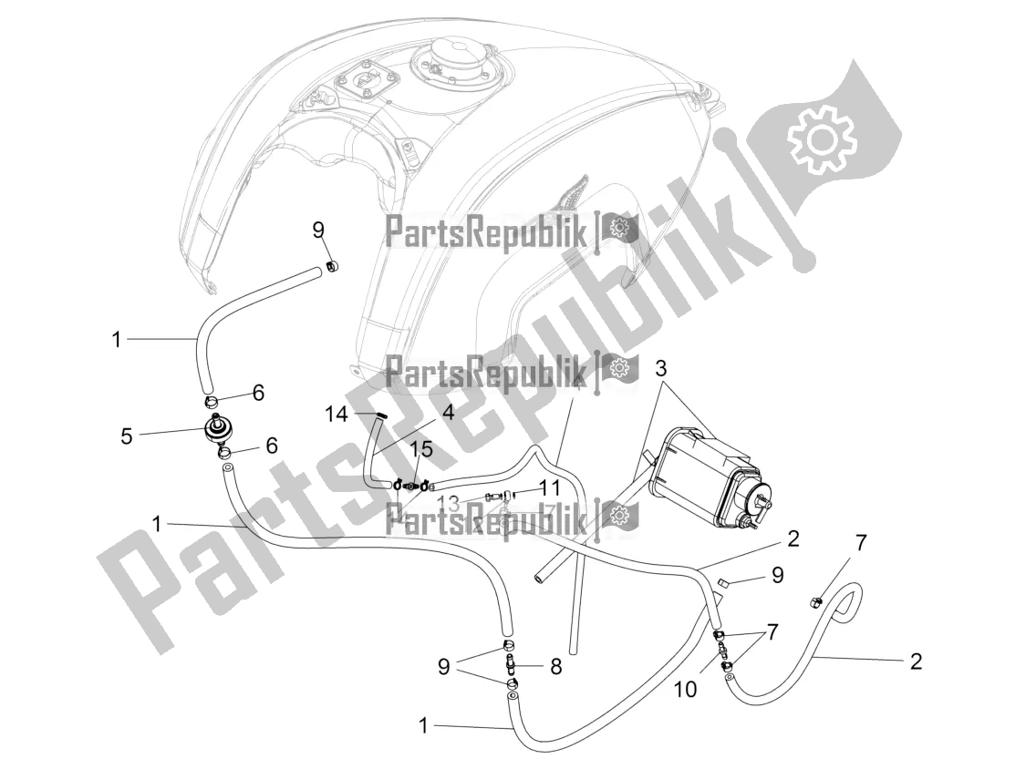 Toutes les pièces pour le Système De Récupération De Vapeur De Carburant du Moto-Guzzi Eldorado 1400 ABS USA 2017