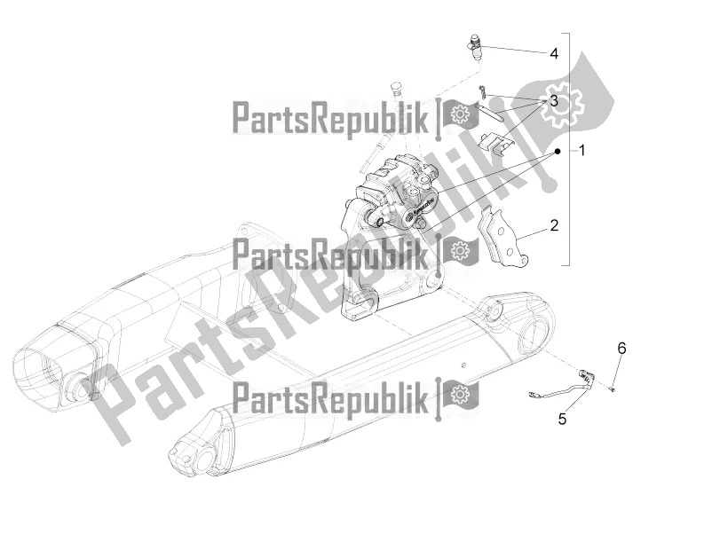 Toutes les pièces pour le étrier De Frein Arrière du Moto-Guzzi Eldorado 1400 ABS USA 2017