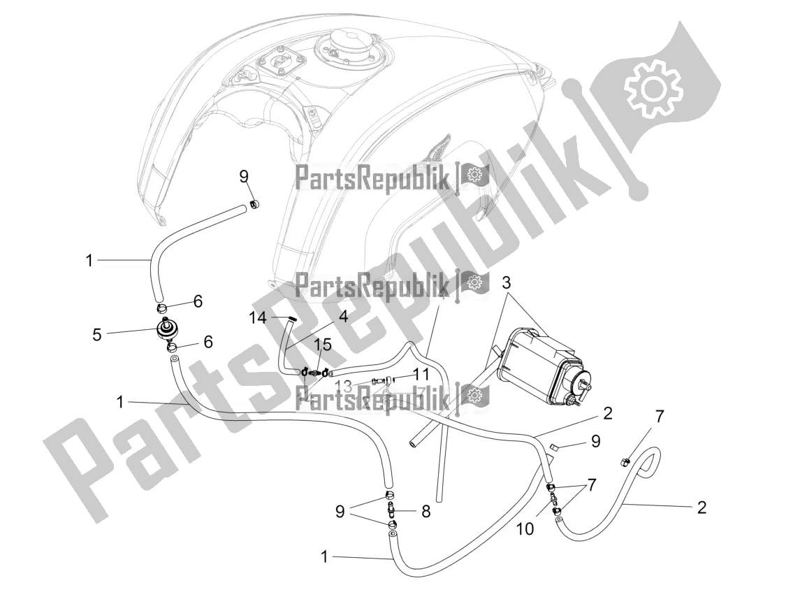 Toutes les pièces pour le Système De Récupération De Vapeur De Carburant du Moto-Guzzi Eldorado 1400 ABS USA 2018