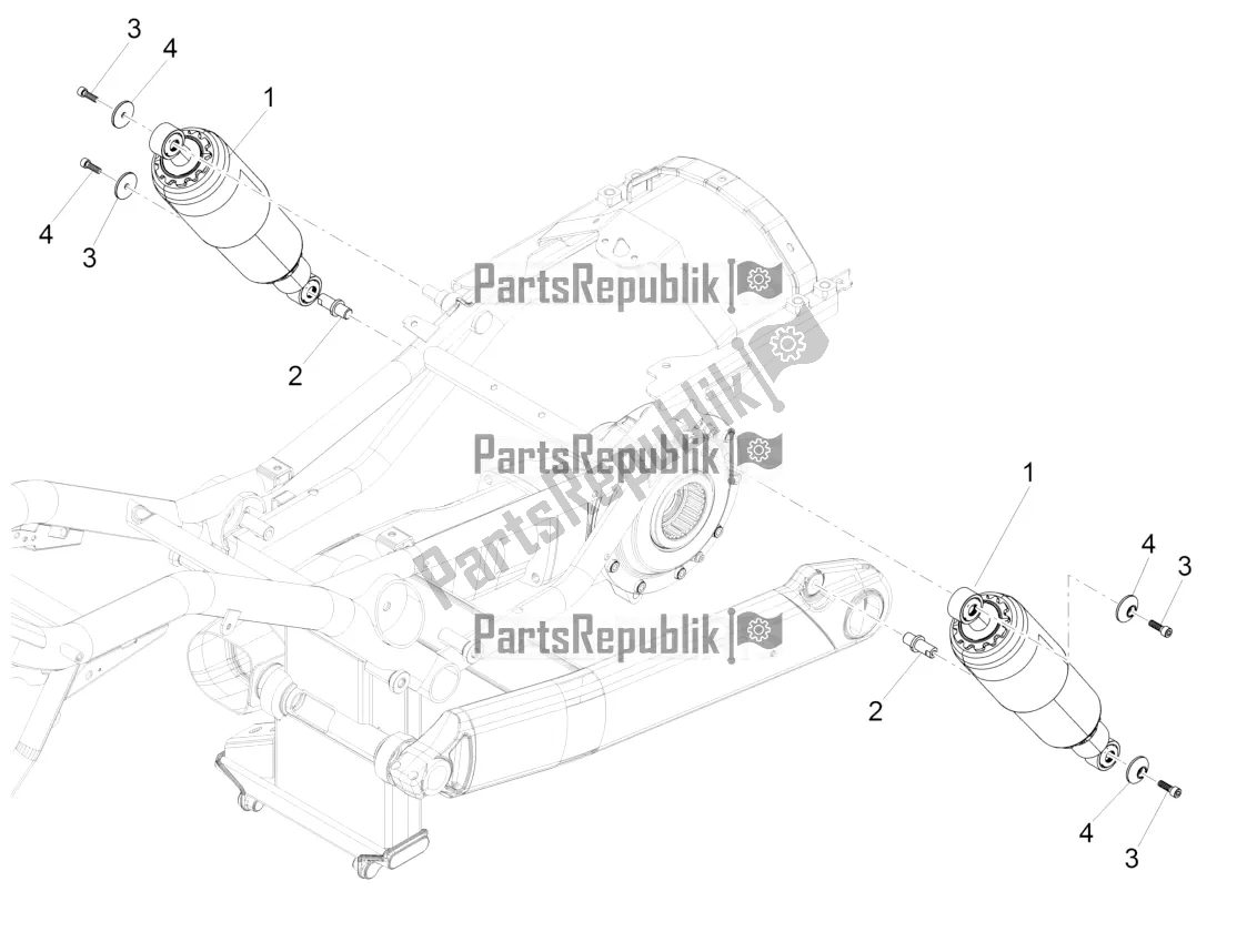 Todas las partes para Amortiguador de Moto-Guzzi Eldorado 1400 ABS USA 2018