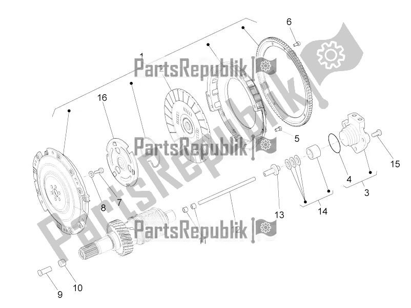 All parts for the Clutch of the Moto-Guzzi Eldorado 1400 ABS USA 2019