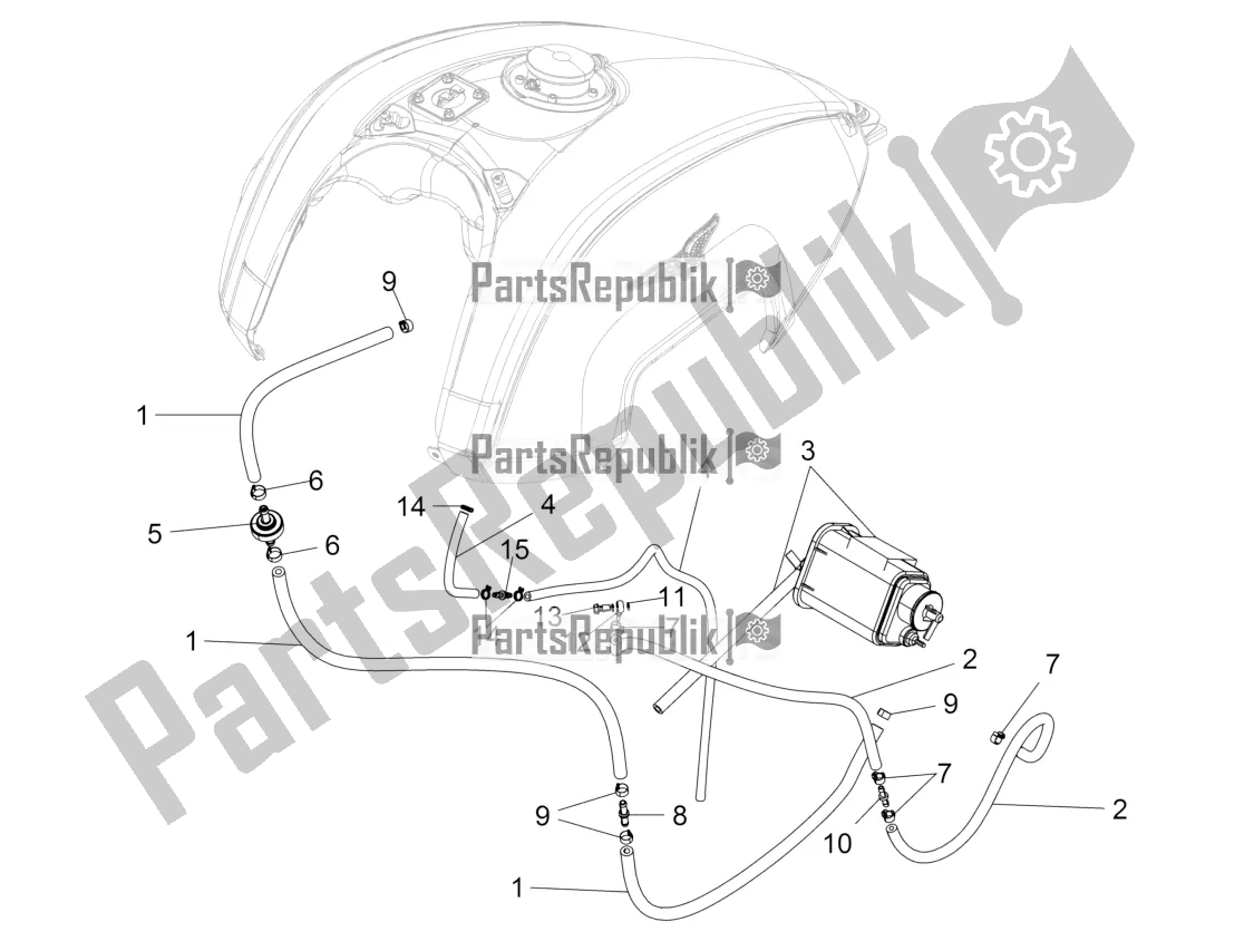 Toutes les pièces pour le Système De Récupération De Vapeur De Carburant du Moto-Guzzi Eldorado 1400 ABS USA 2019