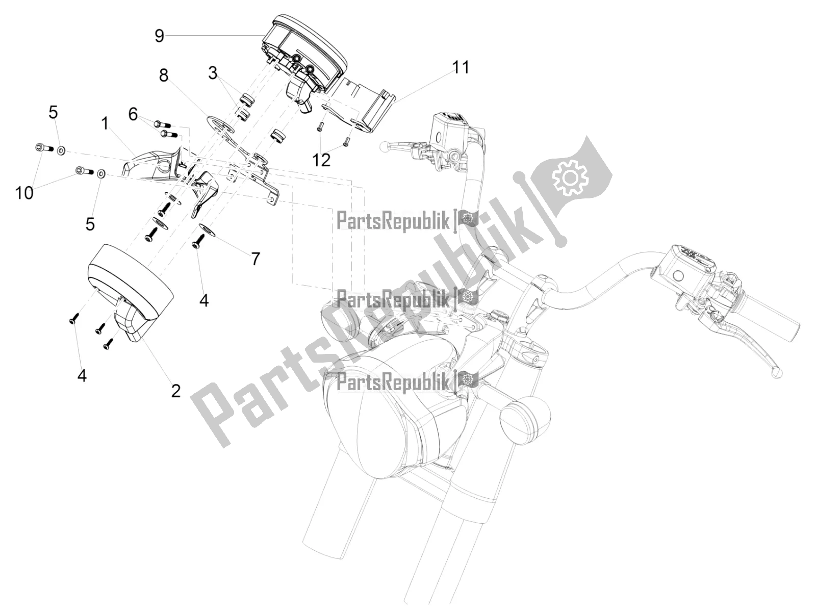 Toutes les pièces pour le Instruments du Moto-Guzzi Eldorado 1400 ABS USA 2019