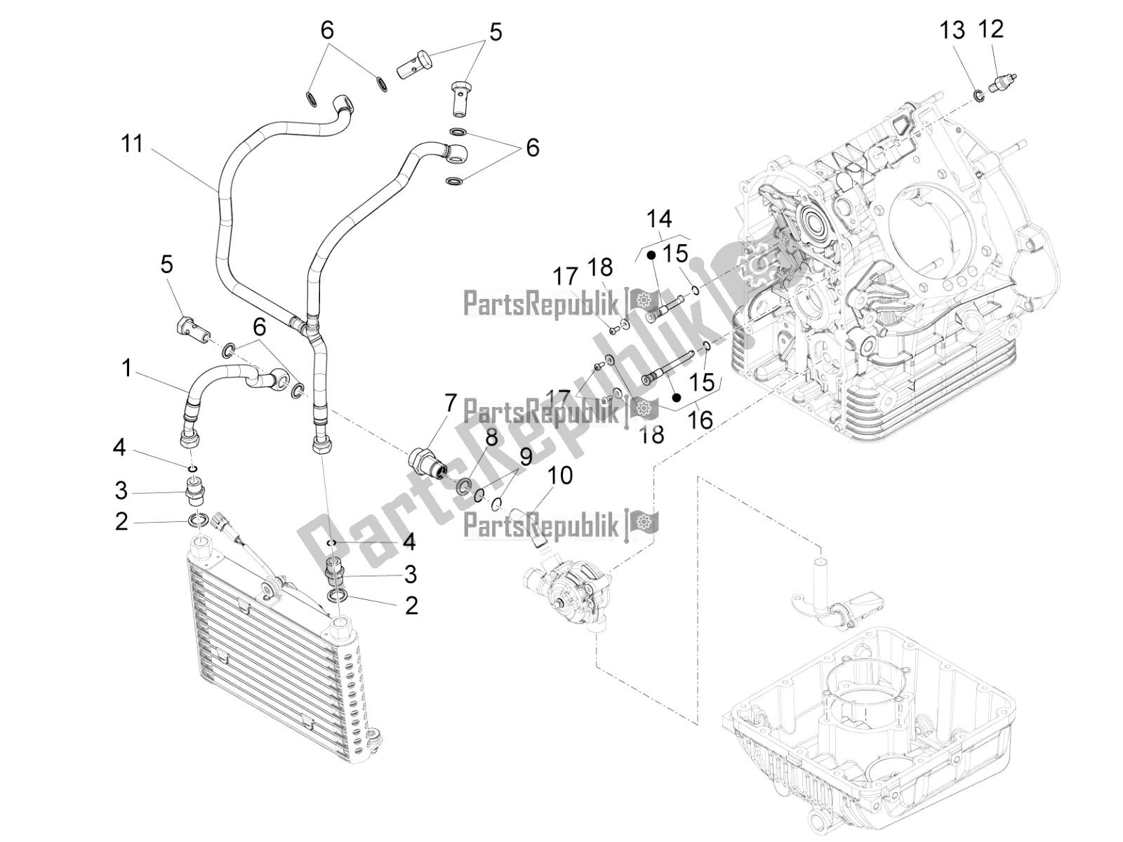 Toutes les pièces pour le Lubrification du Moto-Guzzi Eldorado 1400 ABS USA 2019