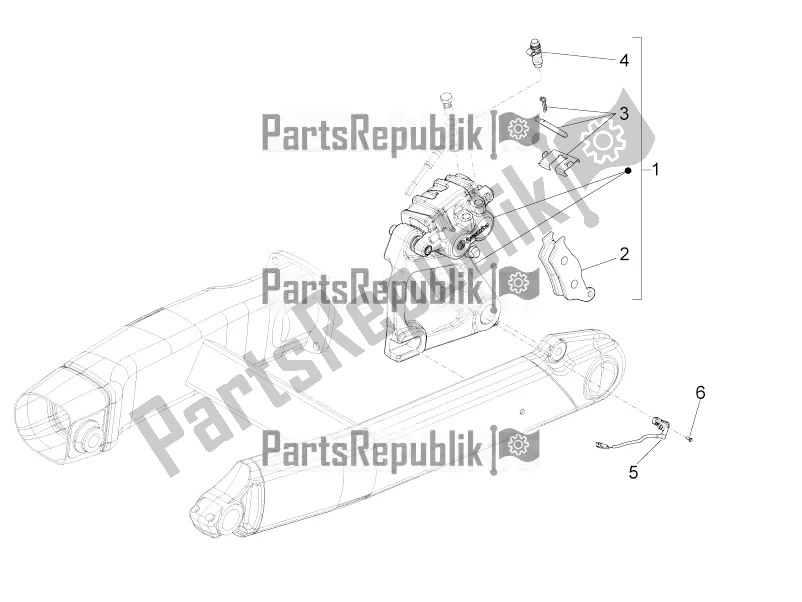 Wszystkie części do Zacisk Hamulca Tylnego Moto-Guzzi Eldorado 1400 ABS USA 2019