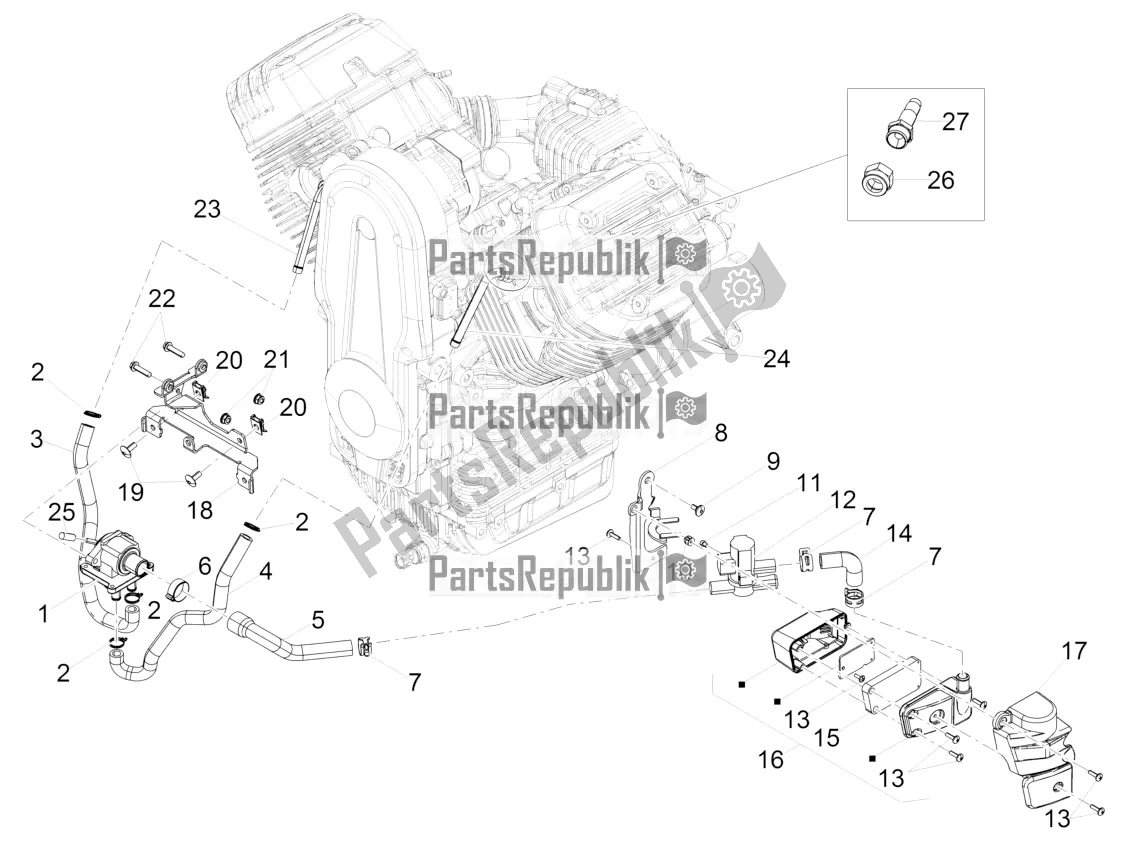 Toutes les pièces pour le Air Secondaire du Moto-Guzzi Eldorado 1400 ABS USA 2019