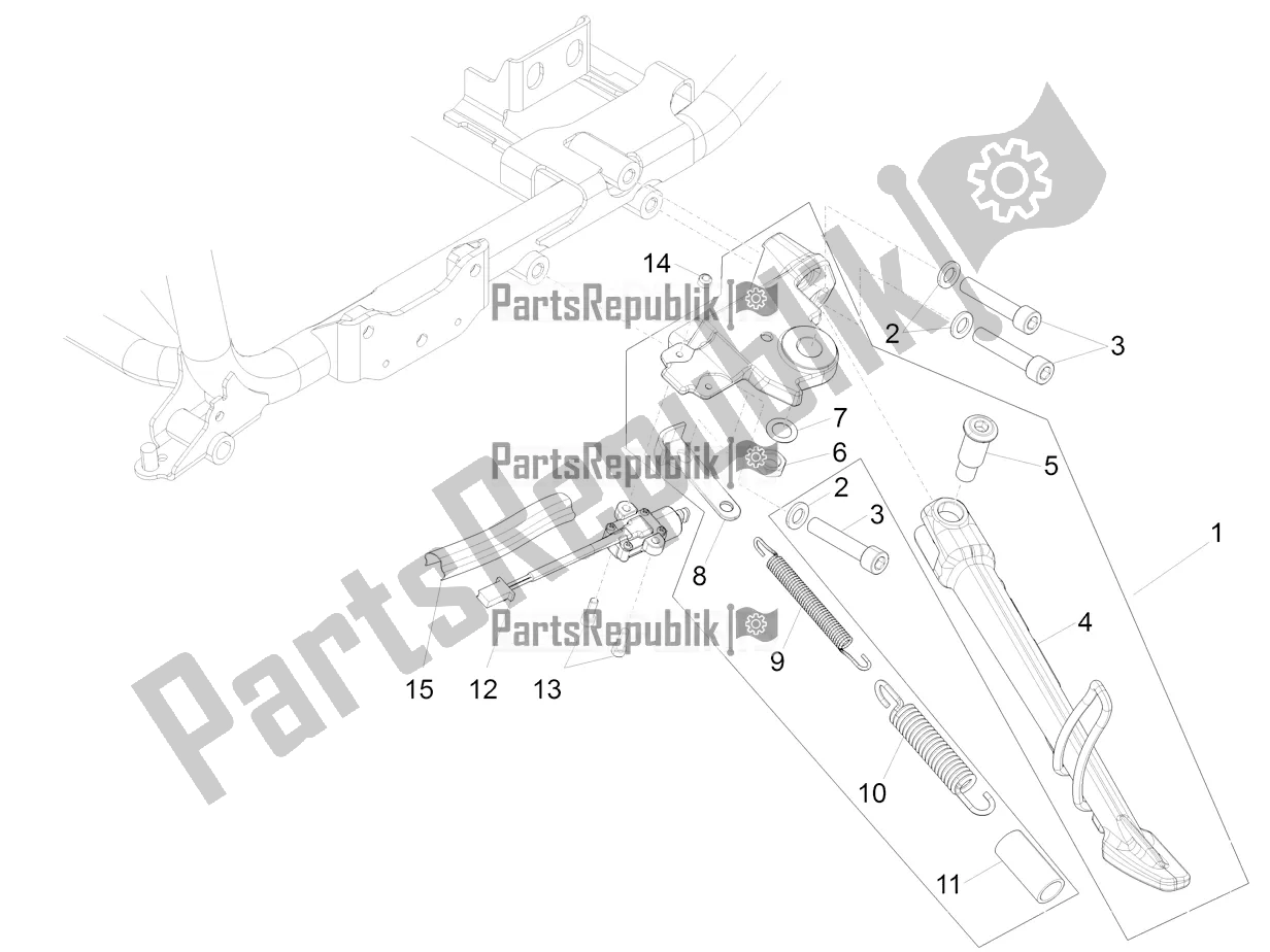 Todas las partes para Soporte Central de Moto-Guzzi Eldorado 1400 ABS USA 2020