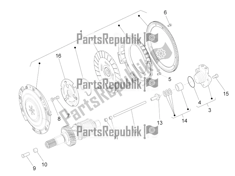 All parts for the Clutch of the Moto-Guzzi Eldorado 1400 ABS USA 2020
