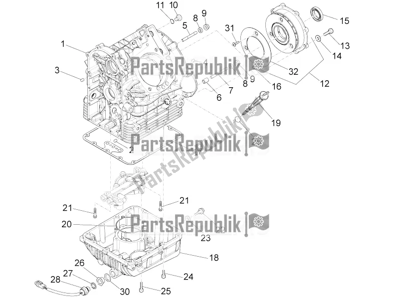 Toutes les pièces pour le Carters I du Moto-Guzzi Eldorado 1400 ABS USA 2020