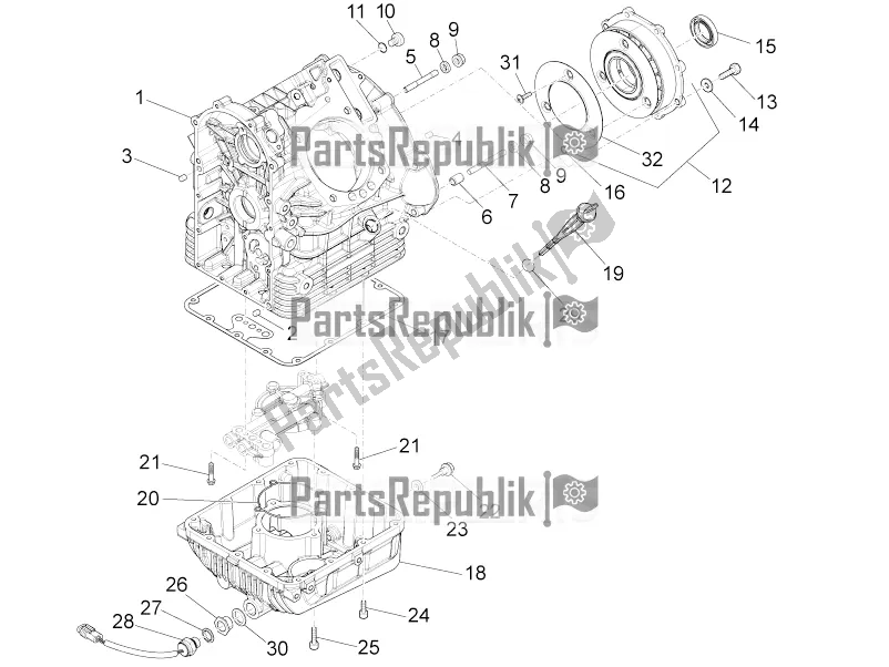 Toutes les pièces pour le Carters I du Moto-Guzzi Eldorado 1400 ABS USA 2020