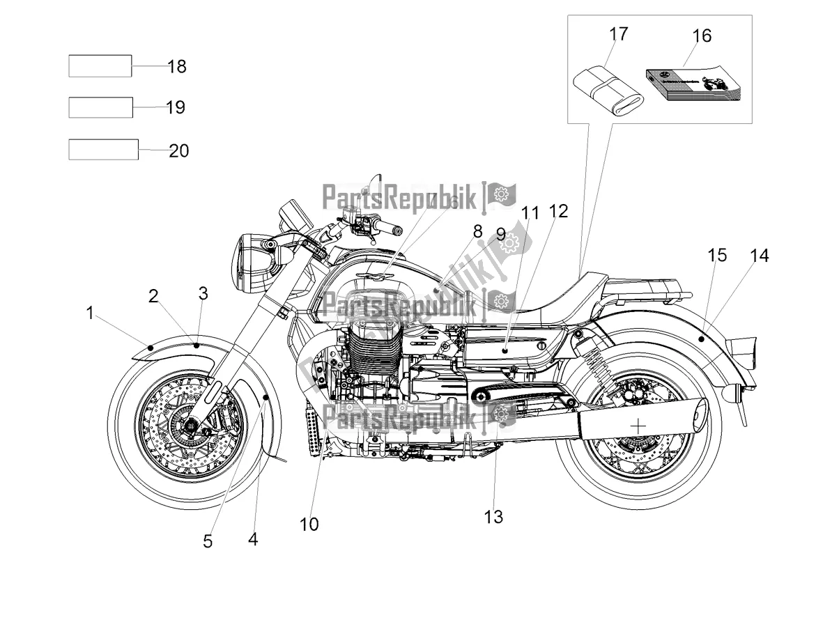 Alle onderdelen voor de Sticker van de Moto-Guzzi Eldorado 1400 ABS USA 2020