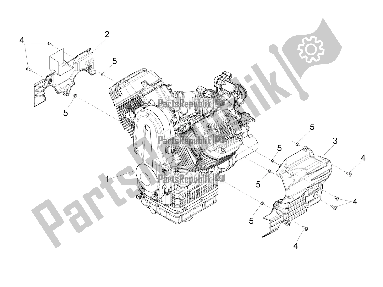 Toutes les pièces pour le Levier Partiel Pour Compléter Le Moteur du Moto-Guzzi Eldorado 1400 ABS USA 2020