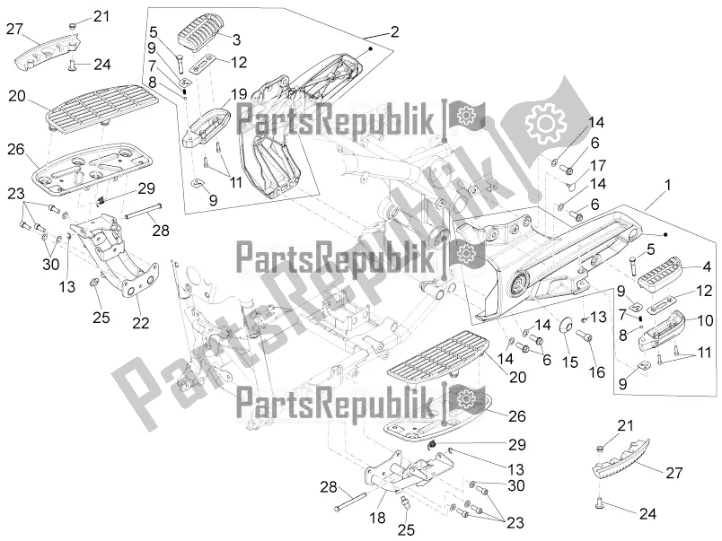 Todas las partes para Reposapiés de Moto-Guzzi Eldorado 1400 ABS USA 2020
