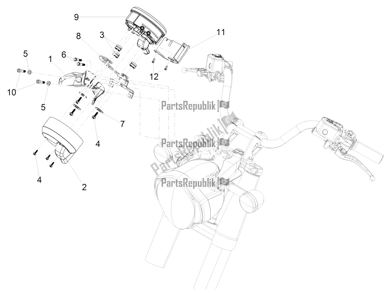 Toutes les pièces pour le Instruments du Moto-Guzzi Eldorado 1400 ABS USA 2020