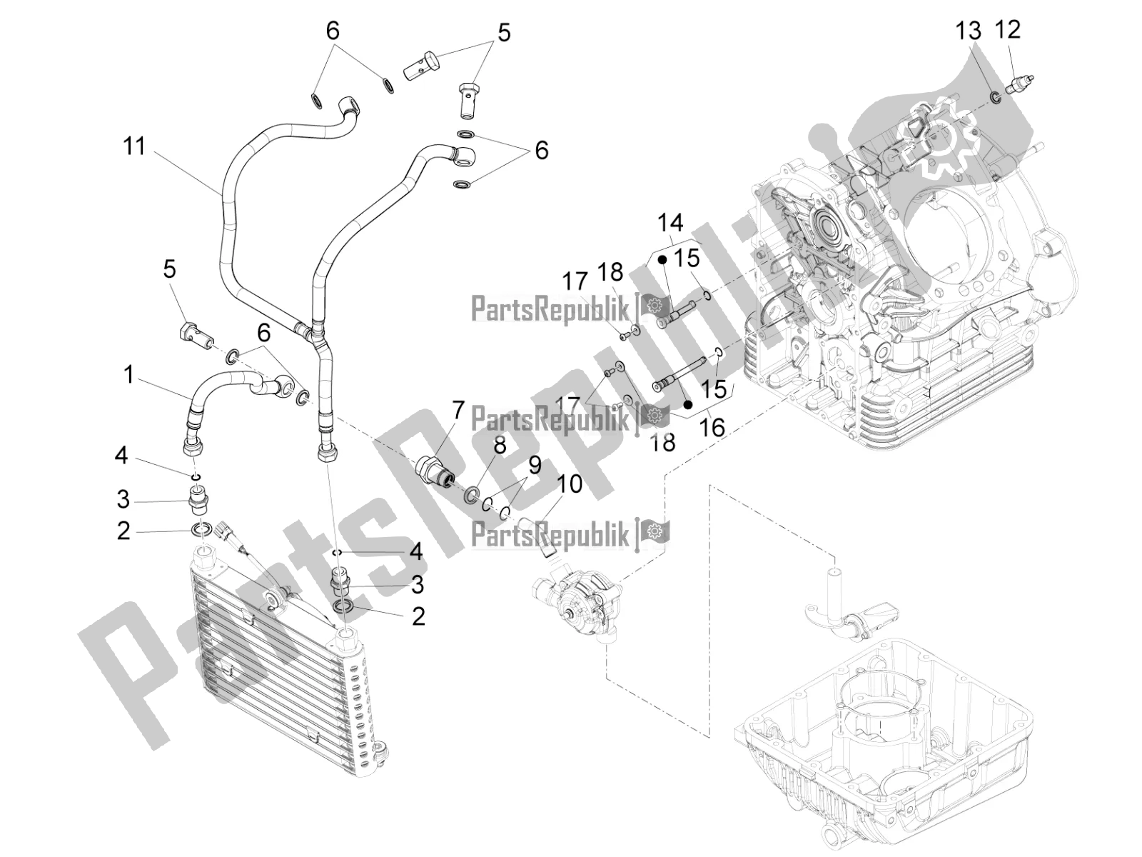 Todas las partes para Lubricación de Moto-Guzzi Eldorado 1400 ABS USA 2020