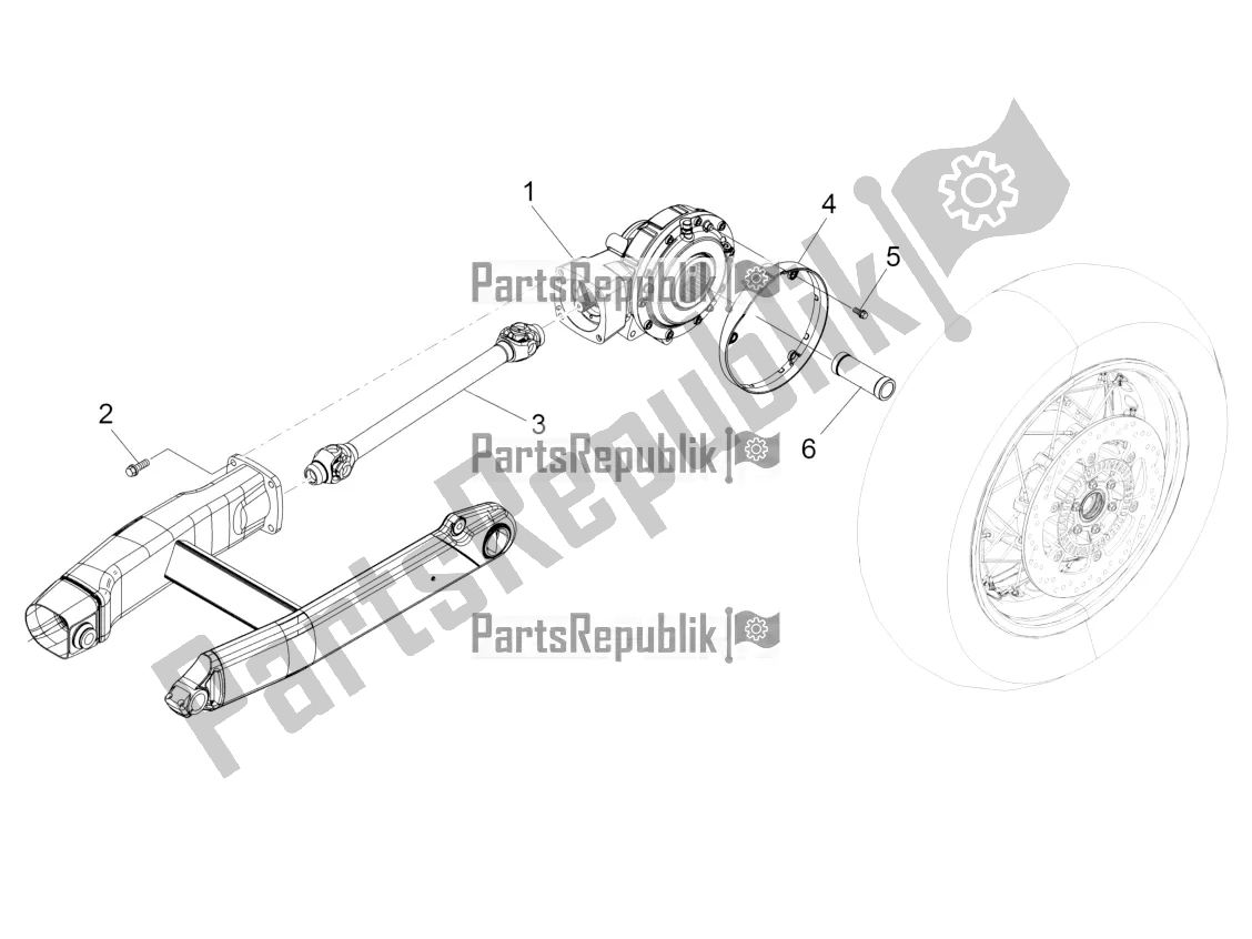 Toutes les pièces pour le Transmission Terminée du Moto-Guzzi Eldorado 1400 ABS USA 2020