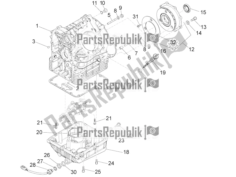 Toutes les pièces pour le Carters I du Moto-Guzzi Eldorado 1400 ABS USA 2021