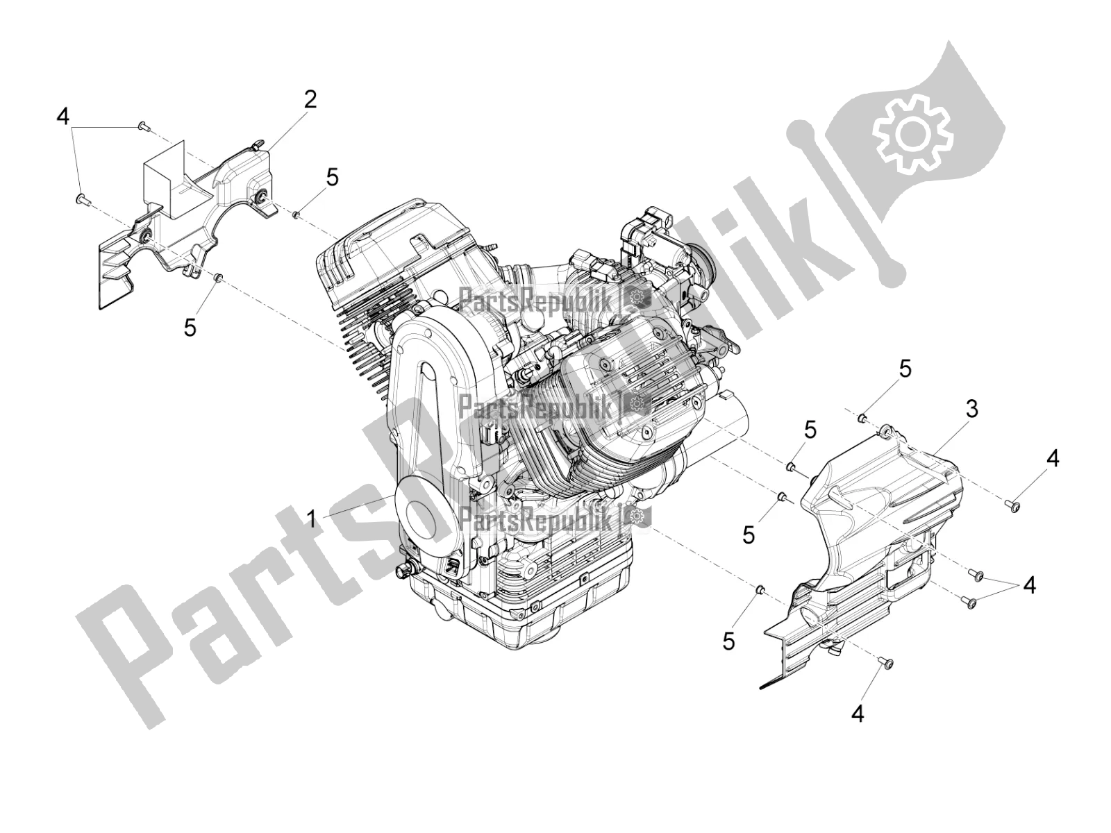 All parts for the Engine-completing Part-lever of the Moto-Guzzi Eldorado 1400 ABS USA 2021